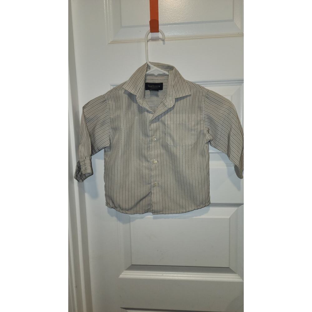 Boys Van Heusen Striped Button Down Dress Shirt Size 2t